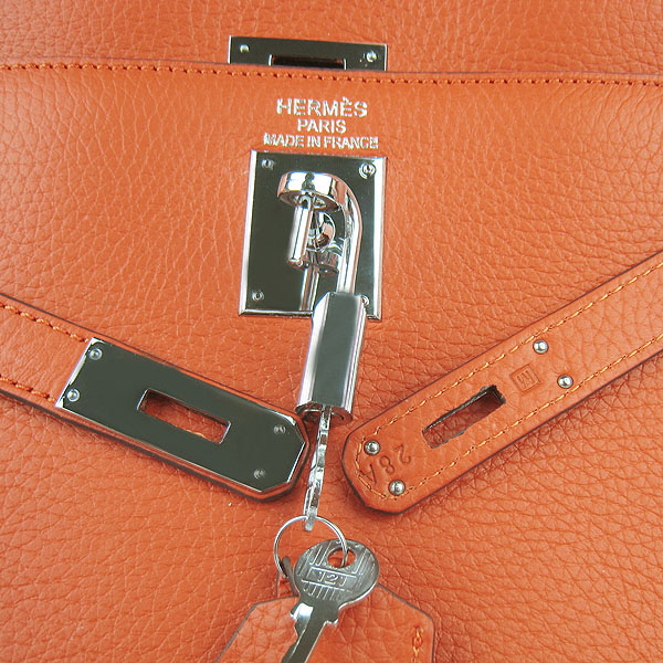 High Quality Hermes Kelly 35cm Togo Leather Bag Orange 6308